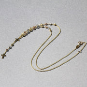 Bids.com 14k Tri-Color Gold Rosary Chain Necklace Necklaces Gray 17 / Tri-Color Gold