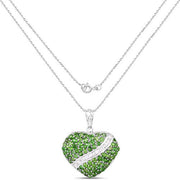 Bids.com 4.51 Carat Genuine Chrome Diopside and White Topaz .925 Sterling Silver Pendant Pendants White Smoke