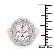 Bids.com 5.48 Carat Genuine Kunzite and White Topaz .925 Sterling Silver Ring Rings White Smoke size 7.00,size 6.00,size 8.00