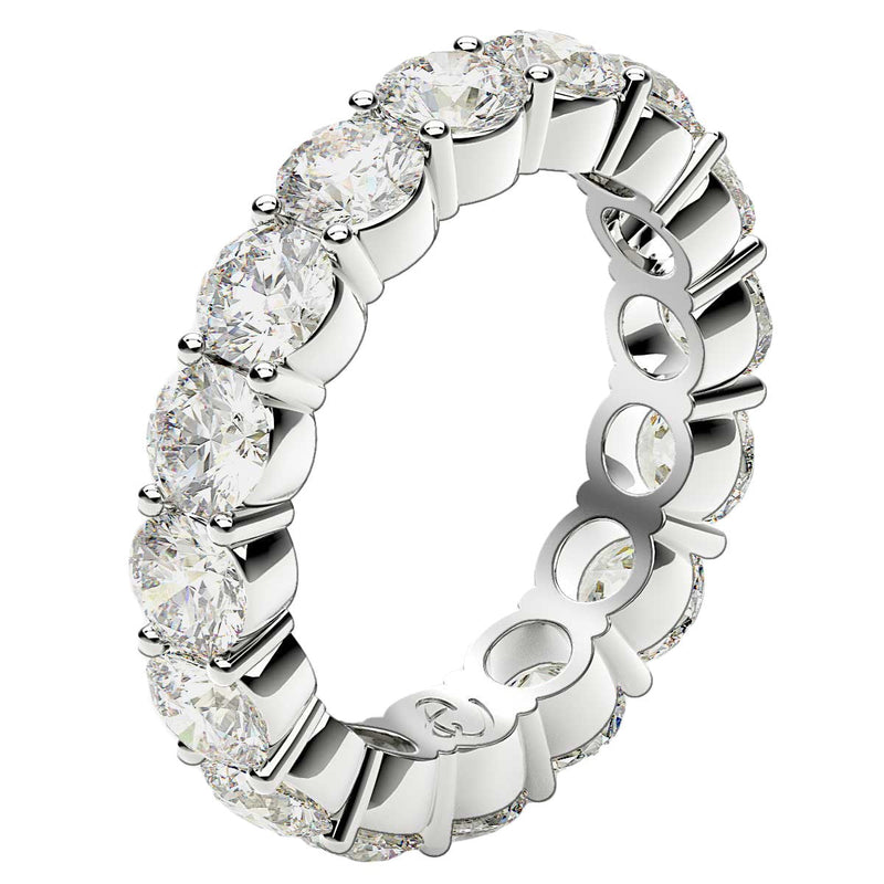 Bids.com Round Cut Lab Grown Diamond Eternity Ring in 14k White Gold (4 cttw FG/VS2) Rings White Smoke 4 / White Gold,4.5 / White Gold,5 / White Gold,5.5 / White Gold,6 / White Gold,6.5 / White Gold,7 / White Gold,7.5 / White Gold,8 / White Gold,8.5 / White Gold,9 / White Gold