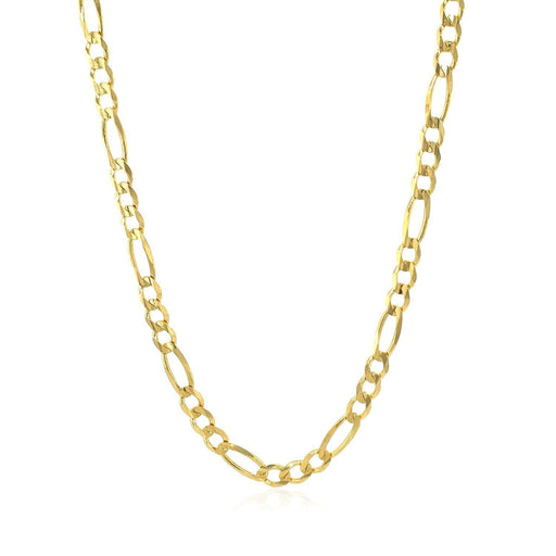 Bids.com 10K Yellow Gold Solid Figaro Chain (3.70 mm) Necklaces White Smoke 18 / Yellow Gold,20 / Yellow Gold,22 / Yellow Gold,24 / Yellow Gold