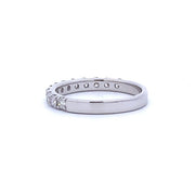 Bids.com .75ct Diamond Wedding Band Ring 14KT White Gold Rings White Smoke 7.0