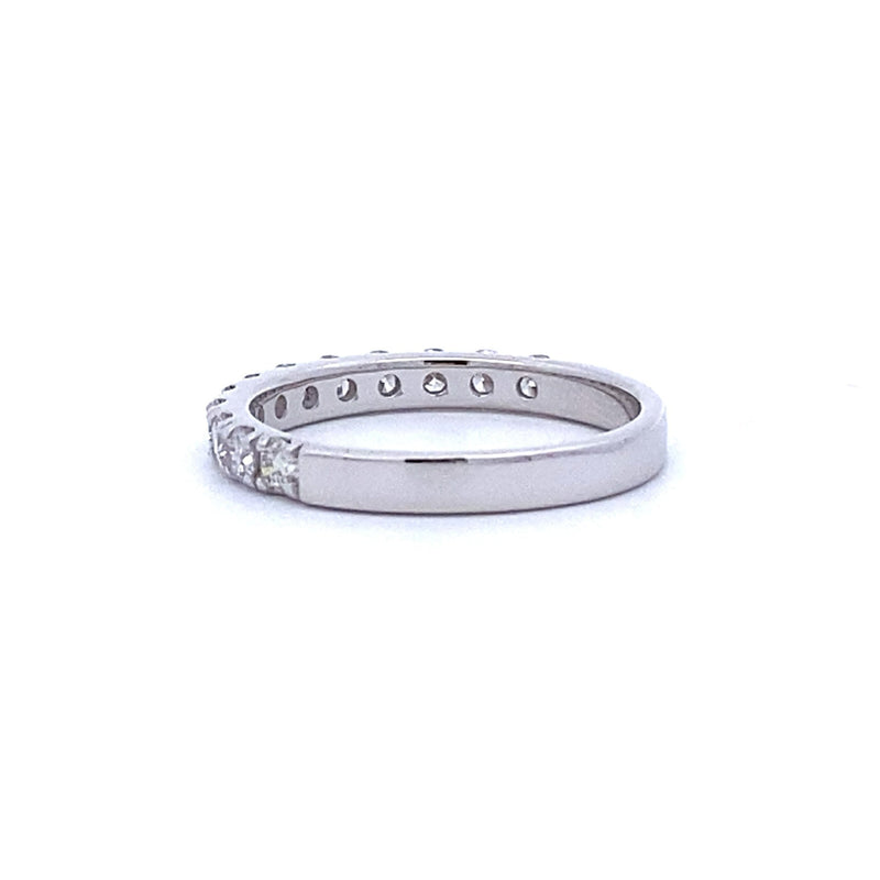 Bids.com .75ct Diamond Wedding Band Ring 14KT White Gold Rings White Smoke 7.0