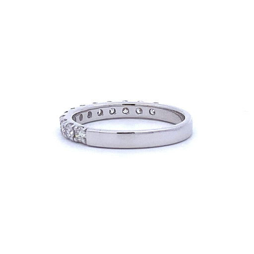 Bids.com .75ct Diamond Wedding Band Ring 14KT White Gold Rings White Smoke 7.0