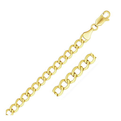 Bids.com 5.3mm 10k Yellow Gold Curb Chain Necklaces White Smoke 20 / Yellow Gold,22 / Yellow Gold,24 / Yellow Gold