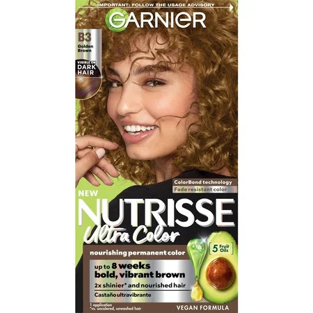 Garnier Garnier Nutrisse Ultra Color Nourishing Color Creme B3 Golden Brown Hair Color Saddle Brown