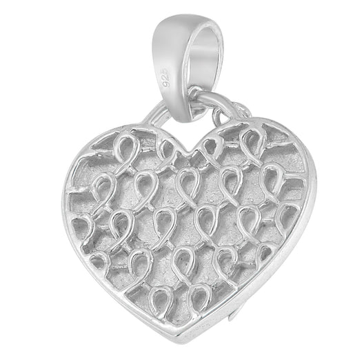 Bids.com .925 Sterling Silver 1/10 cttw Diamond Heart Pendant Necklace (H-I, I1-I2) Necklaces White Smoke White.Sterling Silver / 18