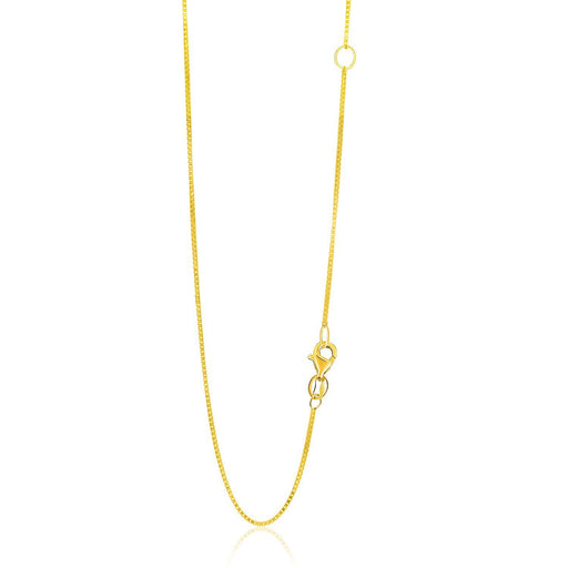 Bids.com 14k Yellow Gold Adjustable Box Chain 0.8mm Necklaces White Smoke 18 / Yellow Gold,20 / Yellow Gold
