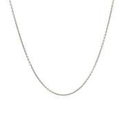 Bids.com 14k White Gold Round Cable Link Chain 1.1mm Necklaces White Smoke 16 / White Gold,18 / White Gold