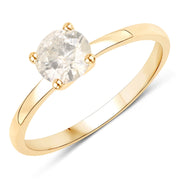 Bids.com 0.72 Carat Genuine LB Diamond 14K Yellow Gold Ring Rings White Smoke size 7.00,size 6.00,size 8.00