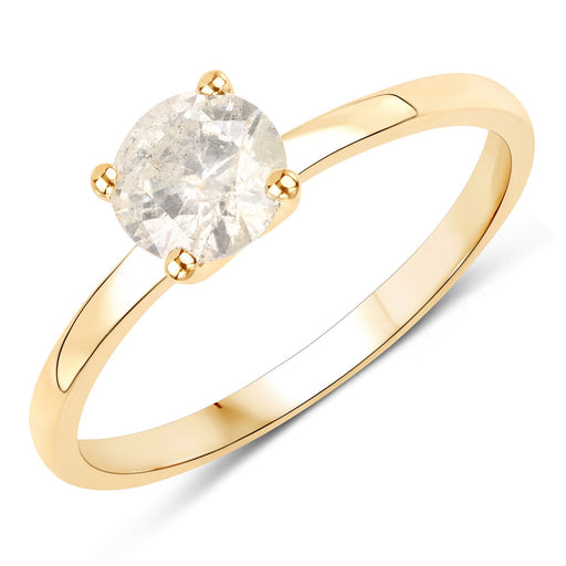 Bids.com 0.72 Carat Genuine LB Diamond 14K Yellow Gold Ring Rings White Smoke size 7.00,size 6.00,size 8.00