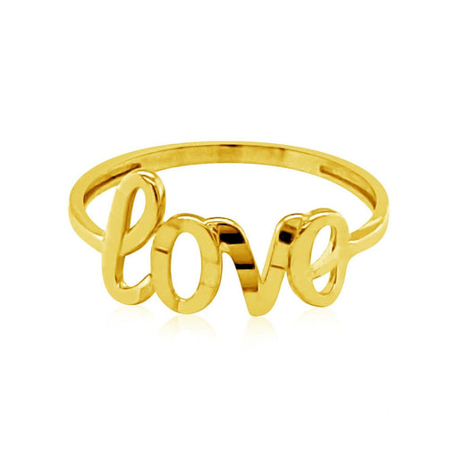 Bids.com 14k Yellow Gold Ring with Love Rings White Smoke 7 / Yellow Gold
