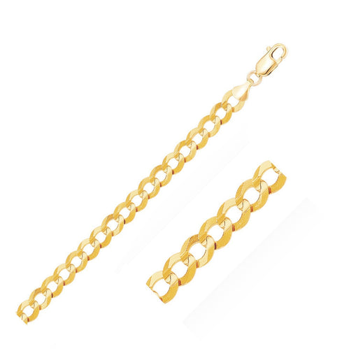 Bids.com 8.2mm 10k Yellow Gold Curb Bracelet Bracelets White Smoke 8.5 / Yellow Gold