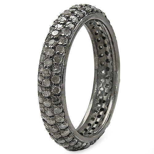 Bids.com 1.40 Carat Genuine TLB Diamond .925 Sterling Silver Ring Rings White Smoke size 6.00,size 7.00,size 8.00,size 9.00