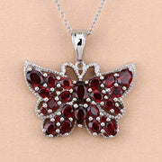 Bids.com 4.90 Carat Genuine Garnet .925 Sterling Silver Pendant Pendants Wheat