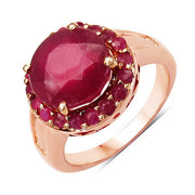 Bids.com 5.01 Carat Glass Filled Ruby .925 Sterling Silver Ring Rings White Smoke size 6.00,size 7.00,size 8.00,size 9.00,size 5.00