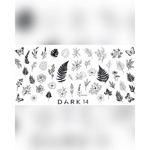 nbmsupply DARK STAMPING PLATE 14  DARK14 White Smoke