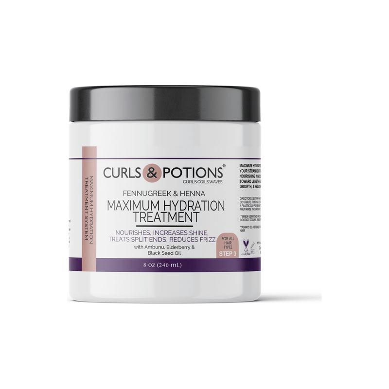 Curls & Potions Maximum Hydration Treatment Step Light Gray