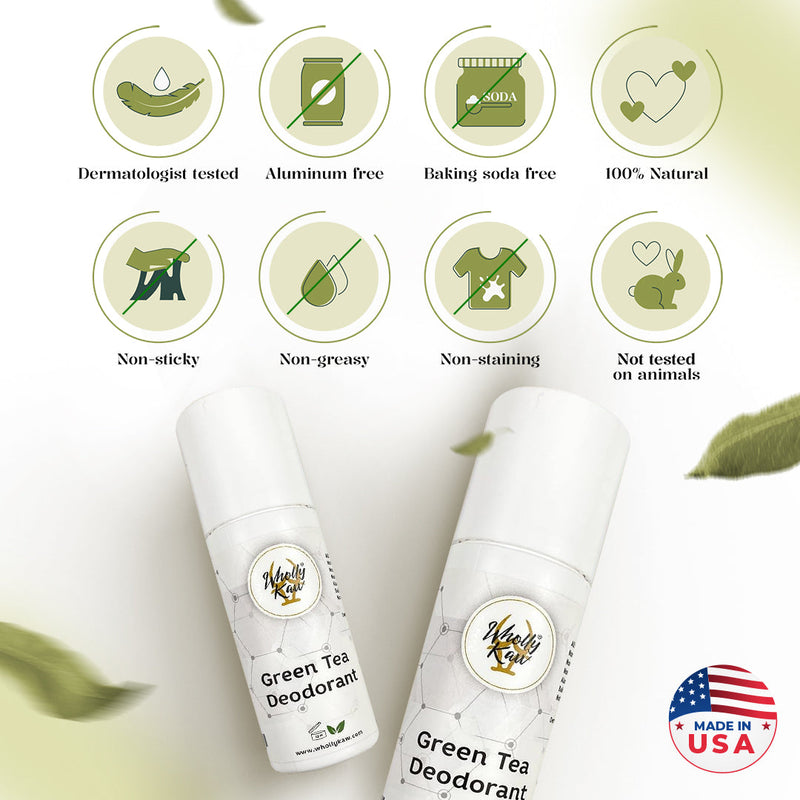 WhollyKaw Dermatologist Tested Deodorant — Aluminum & Baking Soda Free | WhollyKaw Deodorant Antique White Pack of 1,Pack of 2,Pack of 4,Pack of 6
