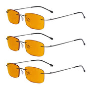 eyekeeper.com 3 Pack Blue Light Blocking Reading Glasses DSWK8 Eyeglasses White Smoke Gunmetal-3pcs / +0.50,Gunmetal-3pcs / +0.75,Gunmetal-3pcs / +1.00,Gunmetal-3pcs / +1.25,Gunmetal-3pcs / +1.50,Gunmetal-3pcs / +1.75