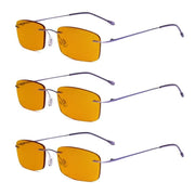 eyekeeper.com 3 Pack Blue Light Blocking Reading Glasses DSWK8 Eyeglasses White Smoke Purple-3pcs / without magnification,Purple-3pcs / +0.50,Purple-3pcs / +0.75,Purple-3pcs / +1.00,Purple-3pcs / +1.25,Purple-3pcs / +1.50,Purple-3pcs / +1.75,Purple-3pcs / +2.00