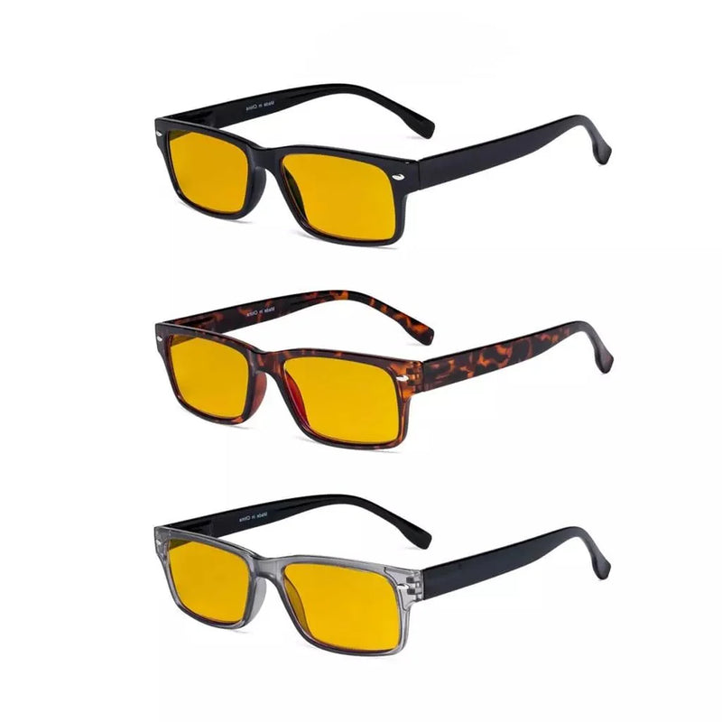 eyekeeper.com 3 Pack Blue Light Blocking Reading Glasses HP108 Eyeglasses White Smoke 3 Pairs Mix / without magnification,3 Pairs Mix / +0.75,3 Pairs Mix / +1.00