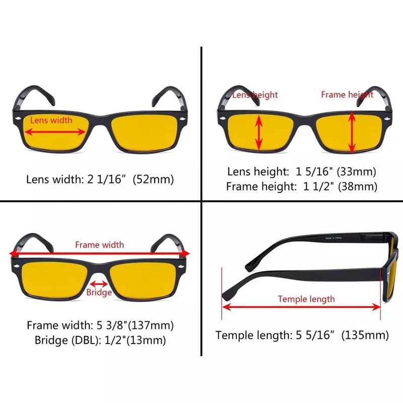 eyekeeper.com 3 Pack Blue Light Blocking Reading Glasses HP108 Eyeglasses White Smoke 3 Pairs Mix / without magnification,3 Pairs Mix / +0.75,3 Pairs Mix / +1.00