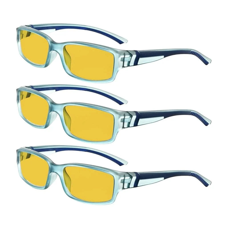 eyekeeper.com 3 Pack Blue Light Blocking Reading Glasses HPXM01 Eyeglasses White Smoke Blue-3pcs / without magnification,Blue-3pcs / +0.50,Blue-3pcs / +0.75,Blue-3pcs / +1.00,Blue-3pcs / +1.25,Blue-3pcs / +1.50,Blue-3pcs / +1.75,Blue-3pcs / +2.00,Blue-3pcs / +2.50