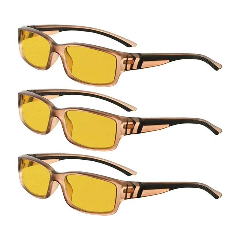 eyekeeper.com 3 Pack Blue Light Blocking Reading Glasses HPXM01 Eyeglasses White Smoke Brown-3pcs / without magnification,Brown-3pcs / +0.50,Brown-3pcs / +0.75,Brown-3pcs / +1.00,Brown-3pcs / +1.25,Brown-3pcs / +1.50,Brown-3pcs / +1.75,Brown-3pcs / +2.00,Brown-3pcs / +2.50