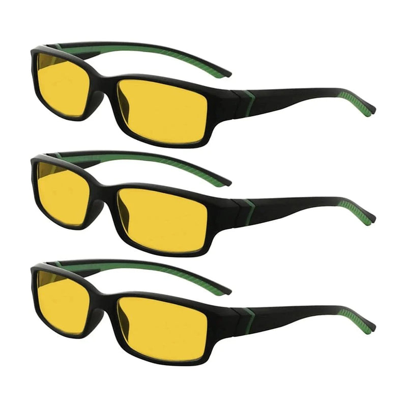 eyekeeper.com 3 Pack Blue Light Blocking Reading Glasses HPXM01 Eyeglasses White Smoke Black Green-3pcs / without magnification,Black Green-3pcs / +0.50,Black Green-3pcs / +0.75,Black Green-3pcs / +1.00,Black Green-3pcs / +1.25,Black Green-3pcs / +1.50,Black Green-3pcs / +1.75,Black Green-3pcs / +2.00,Black Green-3pcs / +2.50