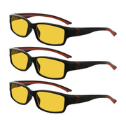 eyekeeper.com 3 Pack Blue Light Blocking Reading Glasses HPXM01 Eyeglasses White Smoke Black Red-3pcs / without magnification,Black Red-3pcs / +0.50,Black Red-3pcs / +0.75,Black Red-3pcs / +1.00,Black Red-3pcs / +1.25,Black Red-3pcs / +1.50,Black Red-3pcs / +1.75,Black Red-3pcs / +2.00,Black Red-3pcs / +2.50