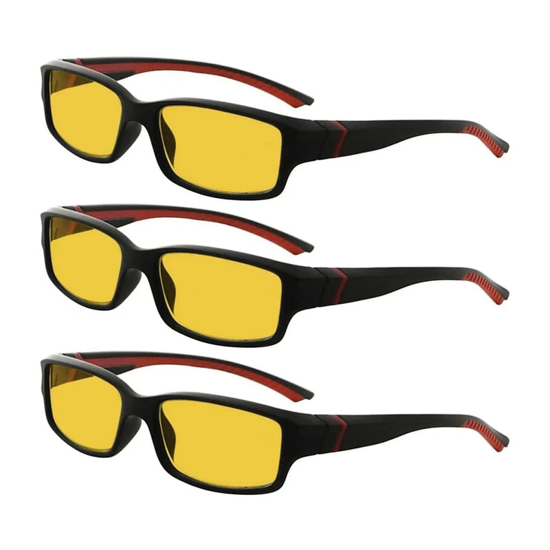 eyekeeper.com 3 Pack Blue Light Blocking Reading Glasses HPXM01 Eyeglasses White Smoke Black Red-3pcs / without magnification,Black Red-3pcs / +0.50,Black Red-3pcs / +0.75,Black Red-3pcs / +1.00,Black Red-3pcs / +1.25,Black Red-3pcs / +1.50,Black Red-3pcs / +1.75,Black Red-3pcs / +2.00,Black Red-3pcs / +2.50