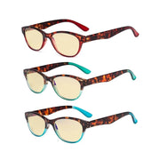 eyekeeper.com 3 Pack Blue Light Blocking Reading Glasses TM074D Eyeglasses White Smoke 3 Pairs Mix / without magnification,3 Pairs Mix / +0.50,3 Pairs Mix / +0.75,3 Pairs Mix / +1.00,3 Pairs Mix / +1.25,3 Pairs Mix / +1.50,3 Pairs Mix / +1.75,3 Pairs Mix / +2.00,3 Pairs Mix / +2.50,3 Pairs Mix / +3.00