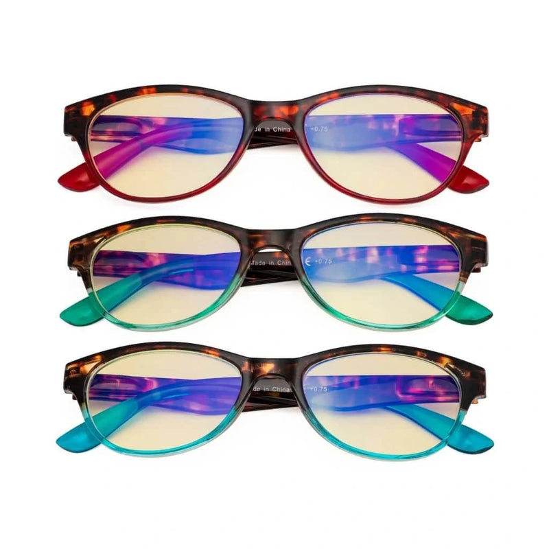 eyekeeper.com 3 Pack Blue Light Blocking Reading Glasses TM074D Eyeglasses White Smoke 3 Pairs Mix / without magnification,3 Pairs Mix / +0.50,3 Pairs Mix / +0.75,3 Pairs Mix / +1.00,3 Pairs Mix / +1.25,3 Pairs Mix / +1.50,3 Pairs Mix / +1.75,3 Pairs Mix / +2.00,3 Pairs Mix / +2.50,3 Pairs Mix / +3.00