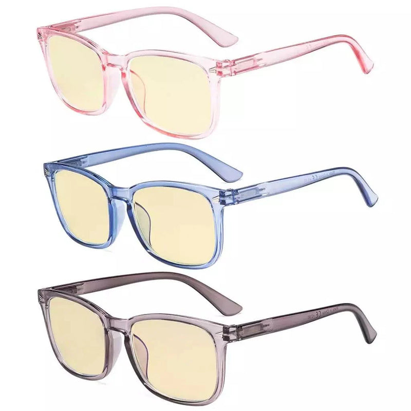 eyekeeper.com 3 Pack Blue Light Blocking Reading Glasses TMCGT1801 Eyeglasses White Smoke 3 Pairs Mix / without magnification,3 Pairs Mix / +0.50,3 Pairs Mix / +0.75,3 Pairs Mix / +1.00,3 Pairs Mix / +1.25,3 Pairs Mix / +1.50,3 Pairs Mix / +1.75,3 Pairs Mix / +2.00,3 Pairs Mix / +2.50