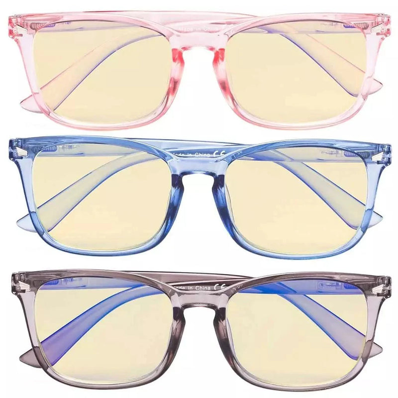 eyekeeper.com 3 Pack Blue Light Blocking Reading Glasses TMCGT1801 Eyeglasses White Smoke 3 Pairs Mix / without magnification,3 Pairs Mix / +0.50,3 Pairs Mix / +0.75,3 Pairs Mix / +1.00,3 Pairs Mix / +1.25,3 Pairs Mix / +1.50,3 Pairs Mix / +1.75,3 Pairs Mix / +2.00,3 Pairs Mix / +2.50