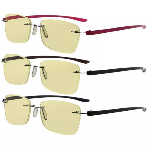 eyekeeper.com 3 Pack Blue Light Blocking Reading Glasses TMCG14009 Eyeglasses White Smoke 3 Pairs Mix / without magnification,3 Pairs Mix / +1.00,3 Pairs Mix / +1.25,3 Pairs Mix / +1.50,3 Pairs Mix / +1.75,3 Pairs Mix / +2.00,3 Pairs Mix / +2.50