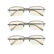 eyekeeper.com 3 Pack Blue Light Filter Reading Glasses CG15015 Eyeglasses White Smoke Gunmetal-3pcs / without magnification,Gunmetal-3pcs / +0.50,Gunmetal-3pcs / +0.75,Gunmetal-3pcs / +1.00,Gunmetal-3pcs / +1.25,Gunmetal-3pcs / +1.50,Gunmetal-3pcs / +1.75,Gunmetal-3pcs / +2.00,Gunmetal-3pcs / +2.25,Gunmetal-3pcs / +2.50,Gunmetal-3pcs / +2.