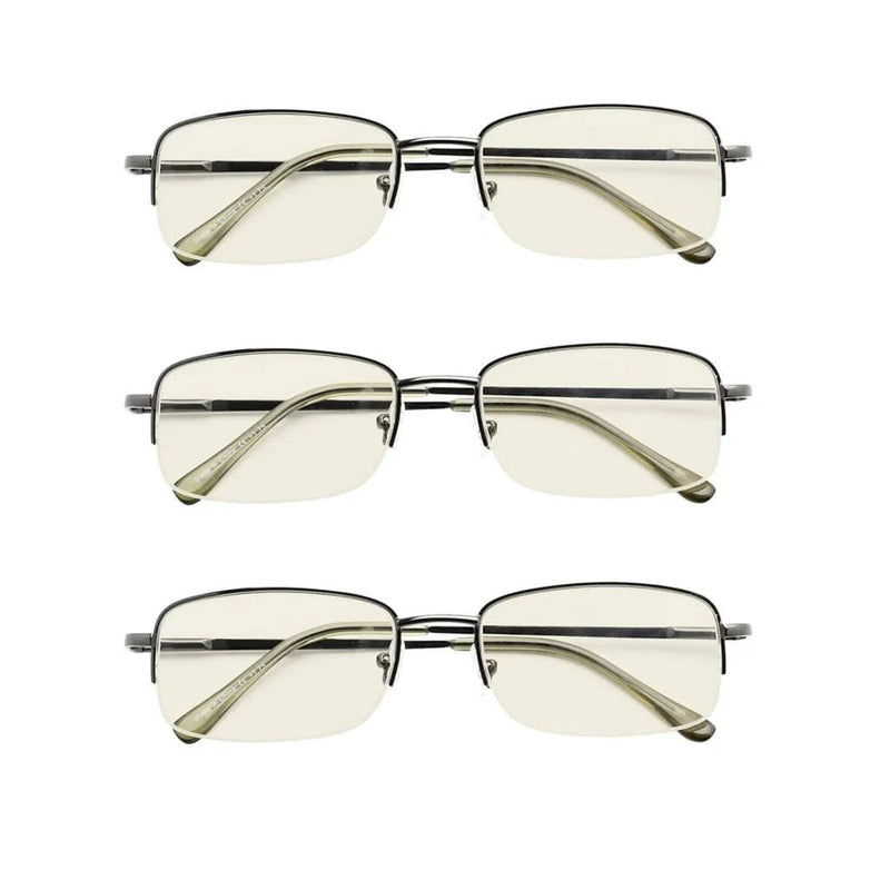 eyekeeper.com 3 Pack Blue Light Filter Reading Glasses CG15015 Eyeglasses White Smoke Gunmetal-3pcs / without magnification,Gunmetal-3pcs / +0.50,Gunmetal-3pcs / +0.75,Gunmetal-3pcs / +1.00,Gunmetal-3pcs / +1.25,Gunmetal-3pcs / +1.50,Gunmetal-3pcs / +1.75,Gunmetal-3pcs / +2.00,Gunmetal-3pcs / +2.25,Gunmetal-3pcs / +2.50,Gunmetal-3pcs / +2.