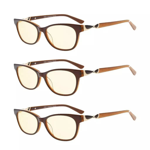 eyekeeper.com 3 Pack Blue Light Filter Reading Glasses CGA0073 Eyeglasses White Smoke Black-3pcs / without magnification,Black-3pcs / +0.50,Black-3pcs / +0.75,Black-3pcs / +1.00,Black-3pcs / +1.25,Black-3pcs / +1.50,Black-3pcs / +1.75,Black-3pcs / +2.00,Black Blue-3pcs / without magnification,Black Blue-3pcs / +0.50,Black Blue-3pcs / +0.75