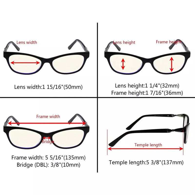 eyekeeper.com 3 Pack Blue Light Filter Reading Glasses CGA0073 Eyeglasses White Smoke Black-3pcs / without magnification,Black-3pcs / +0.50,Black-3pcs / +0.75,Black-3pcs / +1.00,Black-3pcs / +1.25,Black-3pcs / +1.50,Black-3pcs / +1.75,Black-3pcs / +2.00,Black Blue-3pcs / without magnification,Black Blue-3pcs / +0.50,Black Blue-3pcs / +0.75
