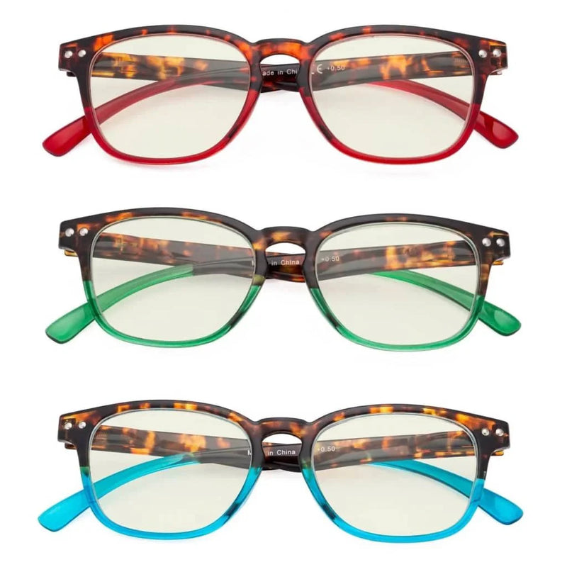 eyekeeper.com 3 Pack Blue Light Filter Reading Glasses UVR079D Eyeglasses White Smoke 3 Pairs Mix / without magnification,3 Pairs Mix / +0.50,3 Pairs Mix / +0.75,3 Pairs Mix / +1.00,3 Pairs Mix / +1.25,3 Pairs Mix / +1.50,3 Pairs Mix / +1.75,3 Pairs Mix / +2.00,3 Pairs Mix / +2.25,3 Pairs Mix / +2.50,3 Pairs Mix / +3.00
