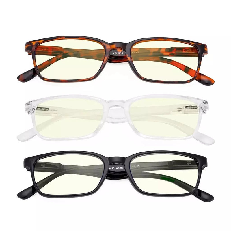 eyekeeper.com 3 Pack Blue Light Filter Reading Glasses UVR898 Eyeglasses White Smoke 3 Pairs Mix / without magnification,3 Pairs Mix / +0.50,3 Pairs Mix / +0.75,3 Pairs Mix / +1.00,3 Pairs Mix / +1.25,3 Pairs Mix / +1.50,3 Pairs Mix / +1.75,3 Pairs Mix / +2.00,3 Pairs Mix / +2.50