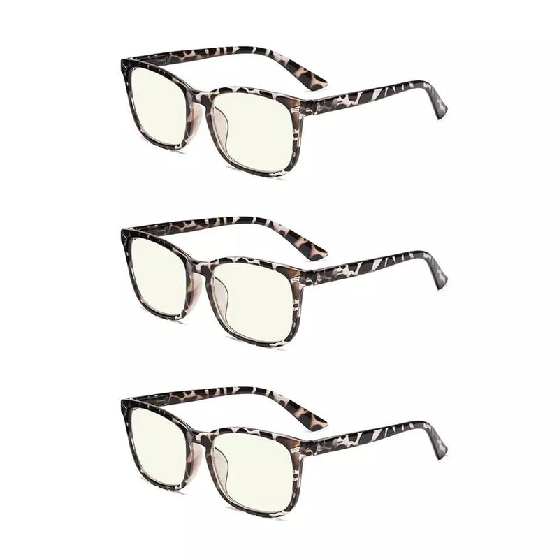 eyekeeper.com 3 Pack Blue Light Filter Reading Glasses UVRT1801 Eyeglasses White Smoke Black Purple-3pcs / without magnification,Black Purple-3pcs / +0.50,Black Purple-3pcs / +0.75,Black Purple-3pcs / +1.00,Black Purple-3pcs / +1.25,Black Purple-3pcs / +1.50,Black Purple-3pcs / +1.75,Black Purple-3pcs / +2.00,Black Purple-3pcs / +2.50,Black