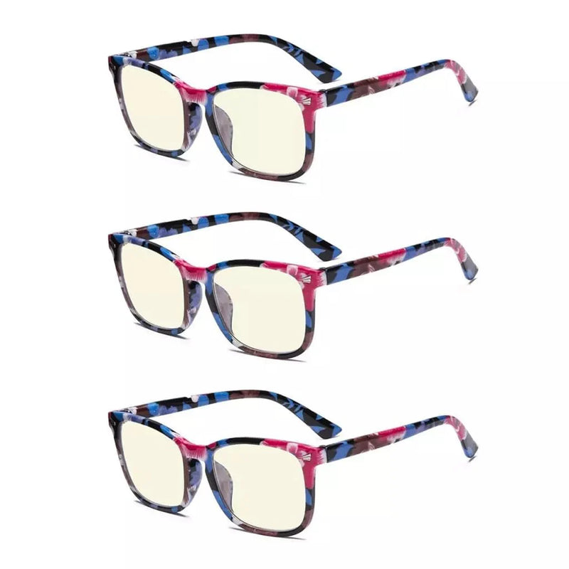 eyekeeper.com 3 Pack Blue Light Filter Reading Glasses UVRT1801 Eyeglasses White Smoke Floral-3pcs / without magnification,Floral-3pcs / +0.50,Floral-3pcs / +0.75,Floral-3pcs / +1.00,Floral-3pcs / +1.25,Floral-3pcs / +1.50,Floral-3pcs / +1.75,Floral-3pcs / +2.00,Floral-3pcs / +2.50,Floral-3pcs / +2.75,Floral-3pcs / +3.00,Floral-3pcs / +3.50