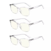 eyekeeper.com 3 Pack Blue Light Filter Reading Glasses UVRT1801 Eyeglasses White Smoke Black Purple-3pcs / without magnification,Black Purple-3pcs / +0.50,Black Purple-3pcs / +0.75,Black Purple-3pcs / +1.00,Black Purple-3pcs / +1.25,Black Purple-3pcs / +1.50,Black Purple-3pcs / +1.75,Black Purple-3pcs / +2.00,Black Purple-3pcs / +2.50,Black