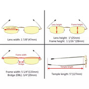 eyekeeper.com 3 Pack Blue Light Filter Reading Glasses with Folding Arms CG15080 Eyeglasses White Smoke Gold-3pcs / without magnification,Gold-3pcs / +0.50,Gold-3pcs / +1.00,Gold-3pcs / +1.25,Gold-3pcs / +1.75,Gold-3pcs / +2.25