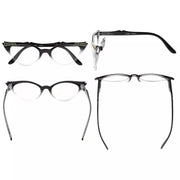 eyekeeper.com 3 Pack Cat-eye Reading Glasses Include Sunshine Readers R914 Eyeglasses White Smoke 3 Pairs Mix / without magnification,3 Pairs Mix / +0.50,3 Pairs Mix / +0.75,3 Pairs Mix / +1.00,3 Pairs Mix / +1.25,3 Pairs Mix / +1.50,3 Pairs Mix / +1.75,3 Pairs Mix / +2.00,3 Pairs Mix / +2.25,3 Pairs Mix / +2.50,3 Pairs Mix / +2.75,3 Pairs Mix / +3.00