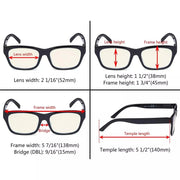 eyekeeper.com 3 Pack Chic Blue Light Filter Reading Glasses UVR045 Eyeglasses White Smoke 3 Pairs Mix / without magnification,3 Pairs Mix / +0.50,3 Pairs Mix / +1.00