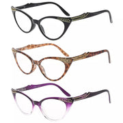 eyekeeper.com 3 Pack Chic Readers Cat-eye Reading Glasses R914 Eyeglasses White Smoke 3 Pairs Mix / without magnification,3 Pairs Mix / +0.50,3 Pairs Mix / +0.75,3 Pairs Mix / +1.00,3 Pairs Mix / +1.25,3 Pairs Mix / +1.50,3 Pairs Mix / +1.75,3 Pairs Mix / +2.00,3 Pairs Mix / +2.25,3 Pairs Mix / +2.50,3 Pairs Mix / +2.75,3 Pairs Mix / +3.00